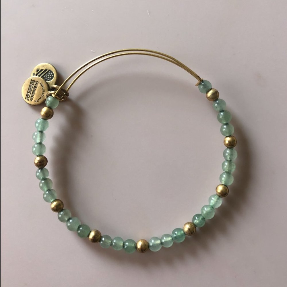 Alex and Ani Mint Beaded Bracelet